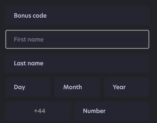 1Red Registration form