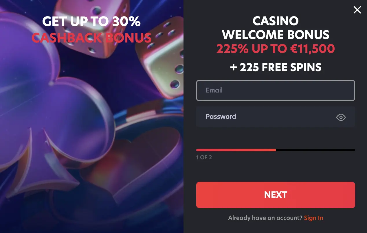 1Red Sign Up