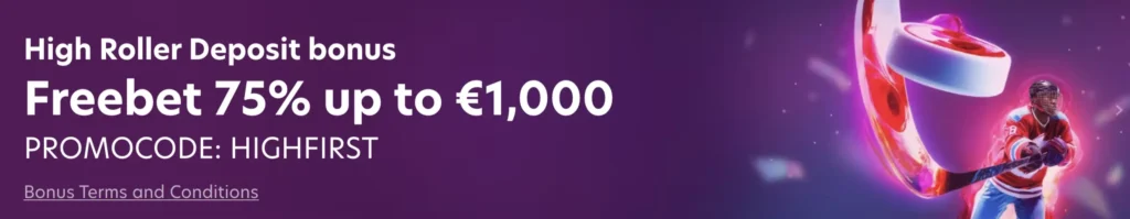 1red Sport High Roller Deposit Bonus
