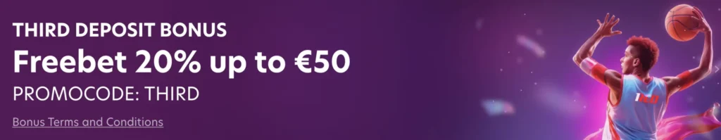1red Sport Third Deposit Bonus